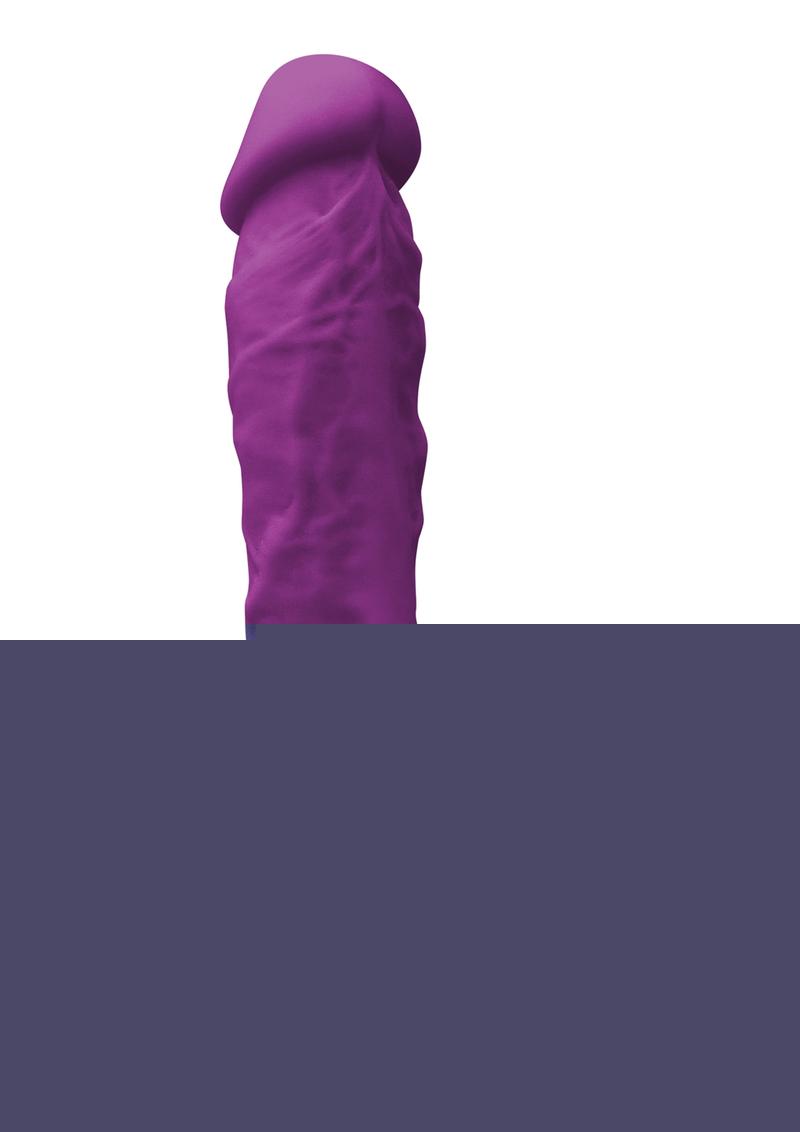 Colours Pleasure Silicone Dildo - Purple - 7in