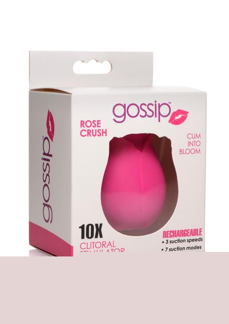 Gossip Rose Crush 10x Rechargeable Silicone Clitoral Stimulator - Pink