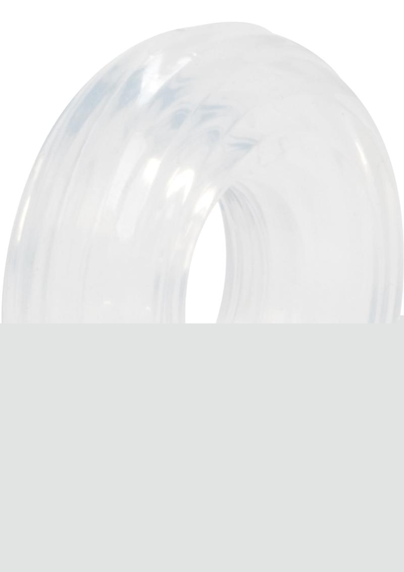 Premium Silicone Cock Ring - Clear - Medium