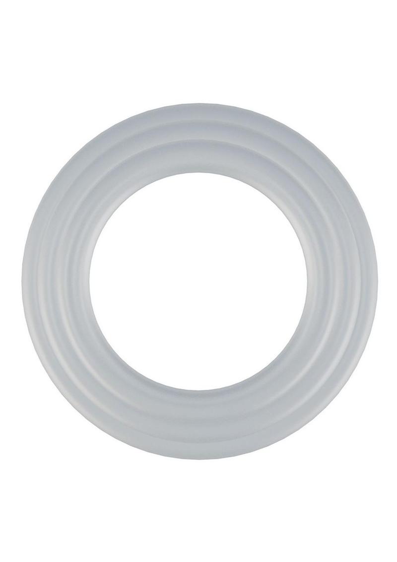 Rock Solid Perfect Present Silicone Cock Ring Holiday Edition - Frost/White - 3 Pack