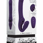 2 Become 1 Rechargeable Silicone Vibrator with Remote Control - Purple