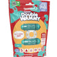 4b Double Wammy Silicone Rechargeable Dual Vibrating Couples Cock Ring - Green/Kiwi