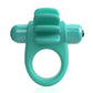 4b Skooch Vibrating Cock Ring with Clitoral Stimulator - Green/Kiwi
