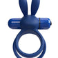 4t Ohare XL Rechargeable Silicone Rabbit Vibrating Cock Ring - Blue/Blueberry - XLarge