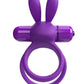 4t Ohare XL Rechargeable Silicone Rabbit Vibrating Cock Ring - Grape/Purple - XLarge