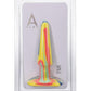 A-Play Groovy Silicone Anal Plug - Orange/Teal - 5in