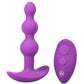 A-Play Shaker Rechargeable Silicone Beaded Anal Plug with Remote Control - Purple