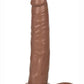 Accommodator Dual Penetrator Dildo Cock Ring - Brown