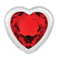 Adam and Eve Red Heart Gem Glass Anal Plug