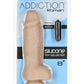 Addiction Roman Silicone Dildo with Bonus Bullet - Vanilla - 8in