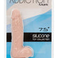 Addiction Toy Collection Mark Silicone Dildo with Balls - Flesh/Vanilla - 7.5in