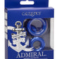 Admiral Universal Silicone Cock Ring - Blue - Set