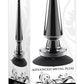 Advanced Metal Plug Rechargeable Vibrating Anal Plug - Black/Metal