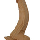 All American Whoppers Dildo with Balls Latin - Brown/Caramel - 8in