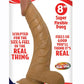 All American Whoppers Dildo with Balls Latin - Brown/Caramel - 8in