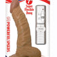 All American Whoppers Vibrating Dildo with Balls Latin - Brown/Caramel - 7in