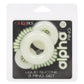 Alpha Glow In The Dark Liquid Silicone 3 Ring - White - Set