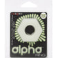 Alpha Glow In The Dark Liquid Silicone Prolong Sexagon Ring - White