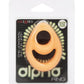 Alpha Glow In The Dark Liquid Silicone Teardrop Dual Ring - Orange