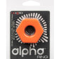Alpha Liquid Silicone Prolong Sexagon Cock Ring - Orange
