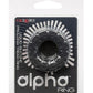 Alpha Liquid Silicone Prolong Tread Cock Ring - Black
