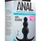 Anal Adventures Platinum Beaded Silicone Butt Plug - Black