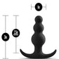 Anal Adventures Platinum Beaded Silicone Butt Plug