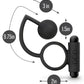 Anal Adventures Platinum Silicone Anal Ball with Vibrating Cock Ring