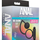 Anal Adventures Platinum Silicone Anal Ball with Vibrating Cock Ring - Black