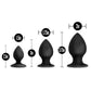 Anal Adventures Platinum Silicone Anal Stout Anal Plug Kit