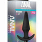 Anal Adventures Platinum Silicone Vibrating Plug - Black