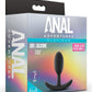 Anal Adventures Platinum Silicone Vibrating Slim Anal Plug - Black - Small
