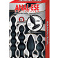 Anal-Ese Collection Silicone Rechargeable Vibrating Anal Fantasy Kit - Black - Set Of 5