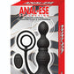 Anal-Ese Silicone Rechargeable Anal Plug and Cock Ring with Remote Control - Black