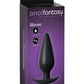 Anal Fantasy Elite Collection Small Weighted Silicone Plug Waterproof - Black - Small - 4.1in/4.4oz