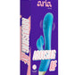 Aria Arousing AF Rechargeable Silicone Rabbit Vibrator - Blue