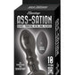 Ass-Sation Remote Control Rechargeable Vibrating Metal Anal Pleaser - Black/Metal