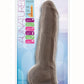 Au Naturel Big Boy Dildo with Balls - Chocolate - 10in