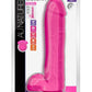 Au Naturel Bold Big John Dildo with Suction Cup and Balls - Pink - 11in