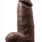 Au Naturel Chub Dildo with Suction Cup - Chocolate - 10in