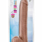 Au Naturel Daddy Sensa Feel Dual Density Dildo with Balls - Caramel - 14in