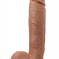 Au Naturel Huge Sensa Feel Dildo with Suction Cup - Caramel/Mocha - 10in