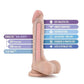 Au Naturel Mister Perfect Dildo with Balls - Flesh/Vanilla - 8.5in