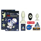 B-Vibe Asstronaut Glow In The Dark Rechargeable Silicone Anal Play Set with Remote - Frost