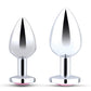 B-Vibe Jewel Metal Anal Plug Training - Pink/Silver - 2 Piece/Set