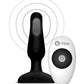 B-Vibe Novice Plug Rechargeable Silicone Anal Plug with Remote Control - Black