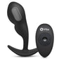 B-Vibe Remote Control P-Spot Rechargeable Silicone Snug Plug 145g - Black