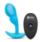 B-Vibe Remote Control P-Spot Rechargeable Silicone Snug Plug 95g - Blue