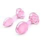 B Vibe Pink Roses Glass Butt Plug Training