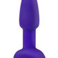 B-Vibe Rimming Petite Rechargeable Silicone Anal Plug with Remote Control - Purple